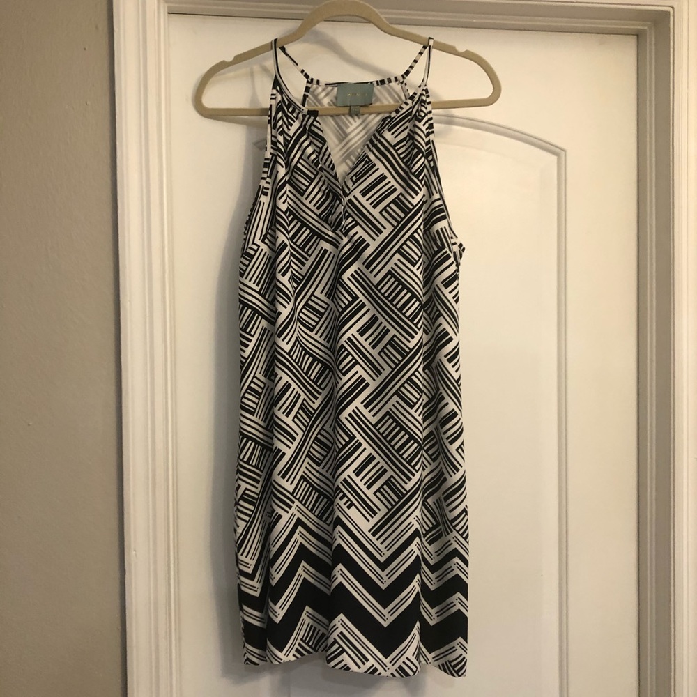 Black and White Shift Dress